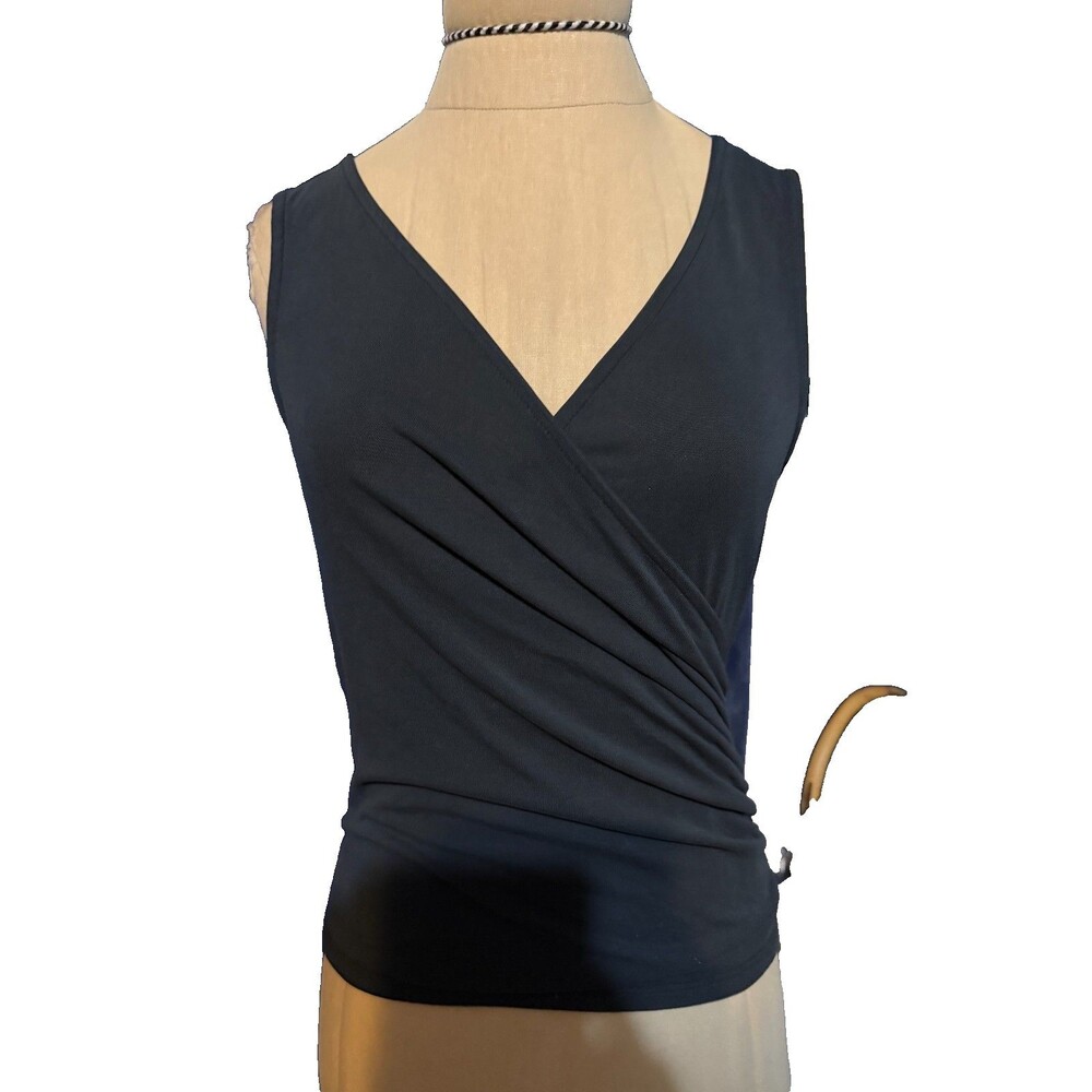 Summer Stretchy Nordstrom Madison & Berkley Wrap Top Sleeveless Black XS